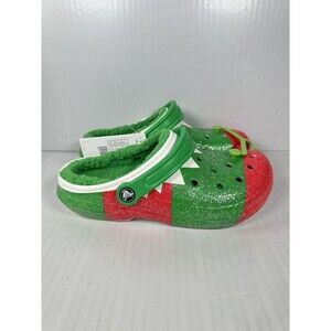 Crocs Classic Lined Holiday Christmas Elf Fur Lined Clogs Shoes Size M5/W7